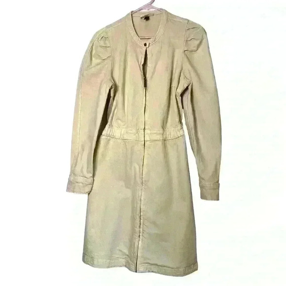 Universal thread winter white denim front zip versatile jacket or dress SZmedium - Picture 2 of 10